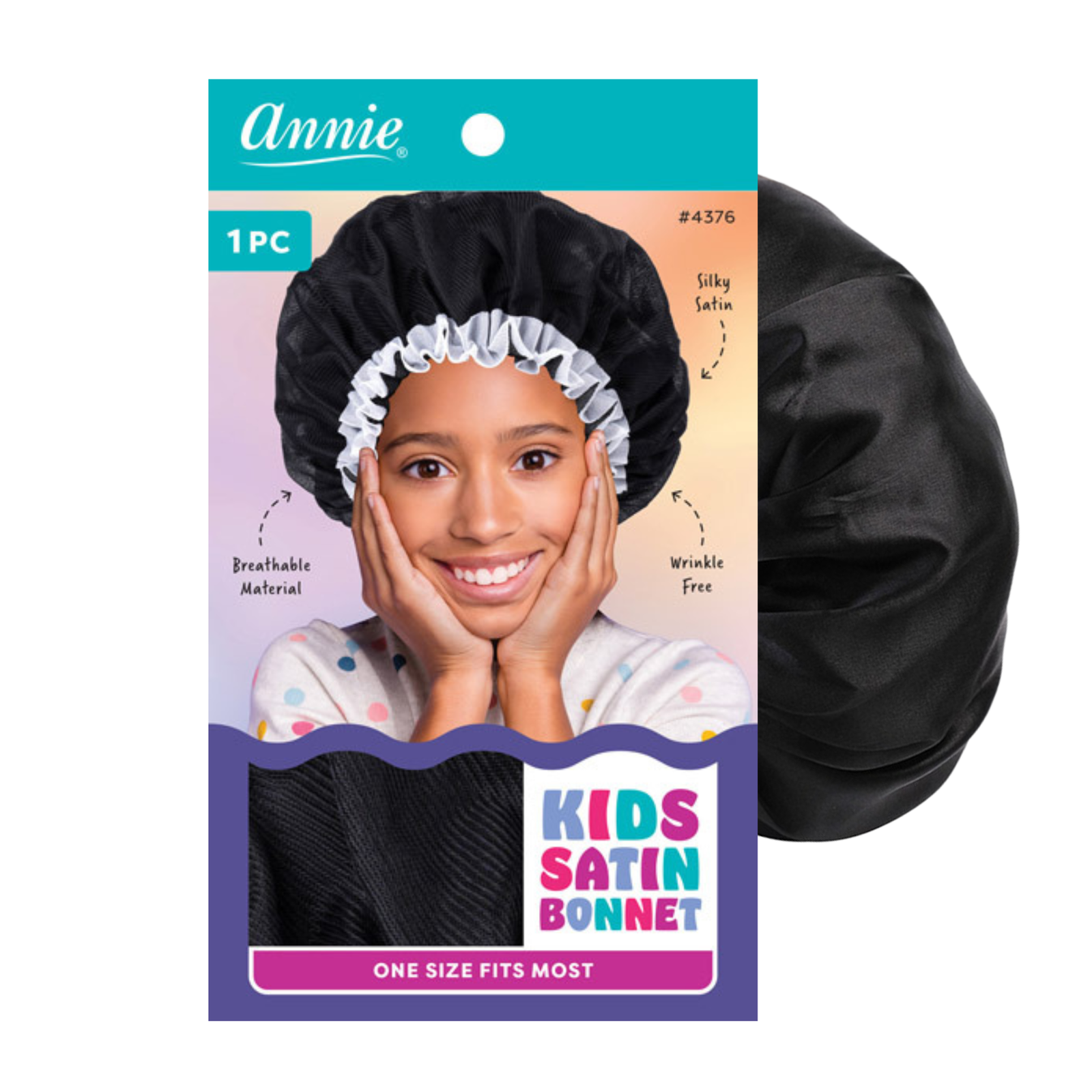 AnnieKidsSatinBonnet_1Count_AssortedColors