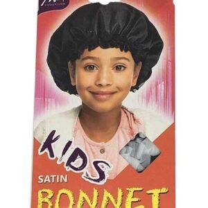 Kids Satin Bonnet Black