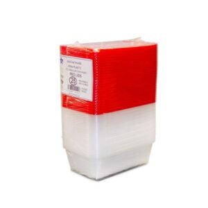Container Plastic With Red Lids
